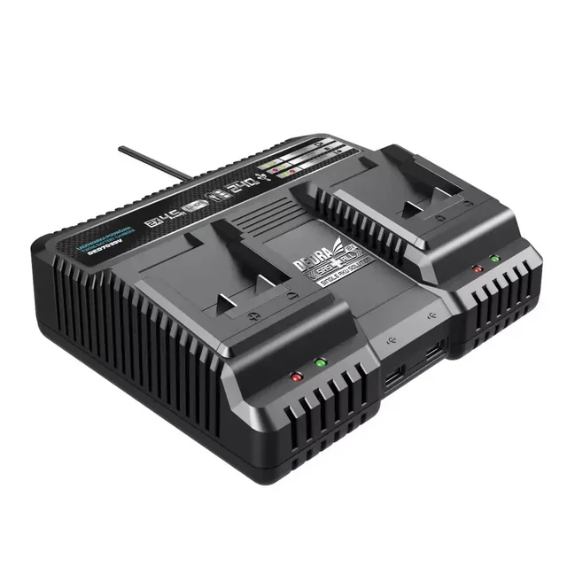 DOUBLE CHARGEUR RAPIDE, ALIMENTATION POUR DEUX DEDRA SAS+TOUTES BATTERIES DED7039V 2X4,5A