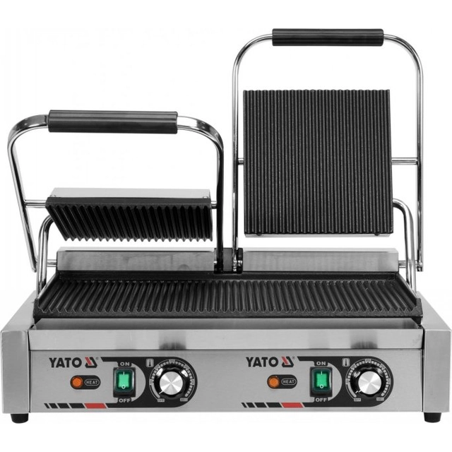 DOUBLE CONTACT GRILL, RIBBED 58CM YATO YG-04560 YG-04560