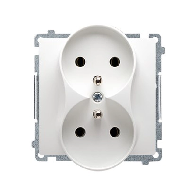 Double earthed socket BMGZ2M.01/11 Basic white module