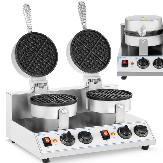 Double round waffle iron diam. waffle 185 mm 2600 In