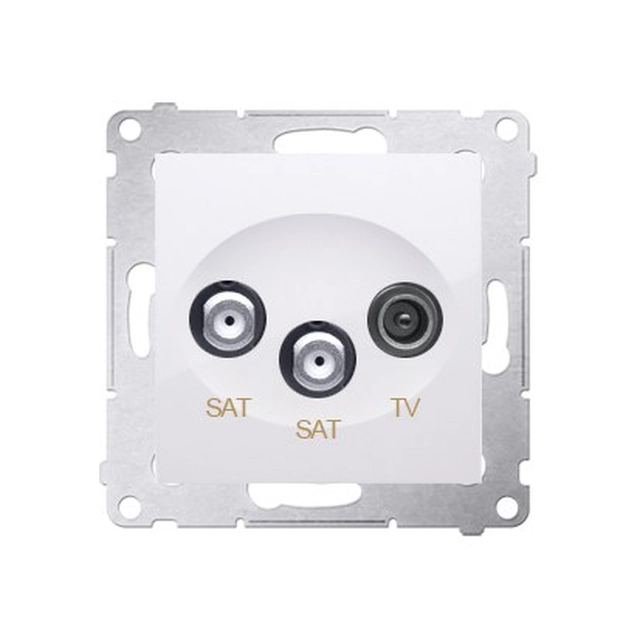 Double satellite socket RTV-SAT-SAT, white Simon54