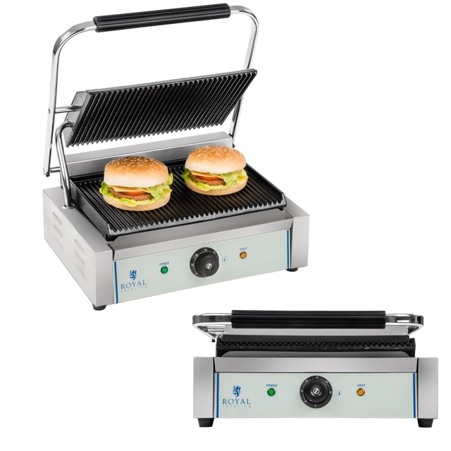 Double-sided contact grill PANINI grooved