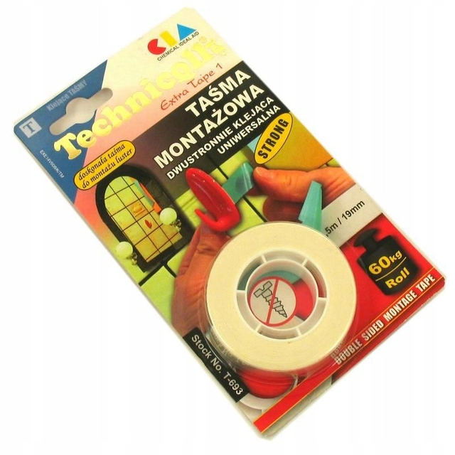 DOUBLE-SIDED MOUNTING TAPE TECHNICQLL 1,5m / /19mm