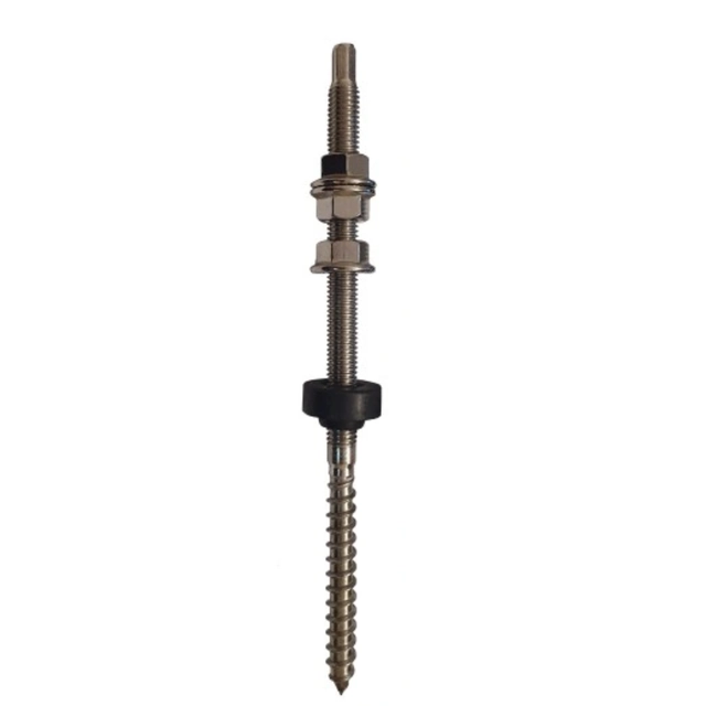 Double thread screw M10x250 photovoltaics