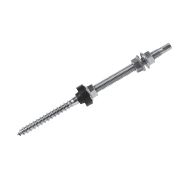 Double-threaded screw M10x200 for rafters DOUBLE-THREAD 10*200 complete with nuts and EPDM