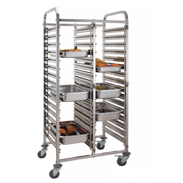 Double trolley for transporting containers 30 x GN 1/1 - Hendi 810576