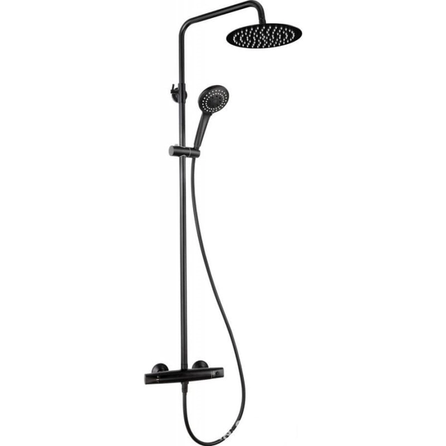 Douche à effet de pluie avec robinet de douche Deante Jasmin nero NAC_N4GT