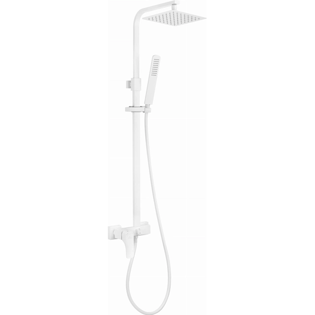 Douche à effet pluie avec robinet de douche Deante Hiacynt bianco NAC_A1QM