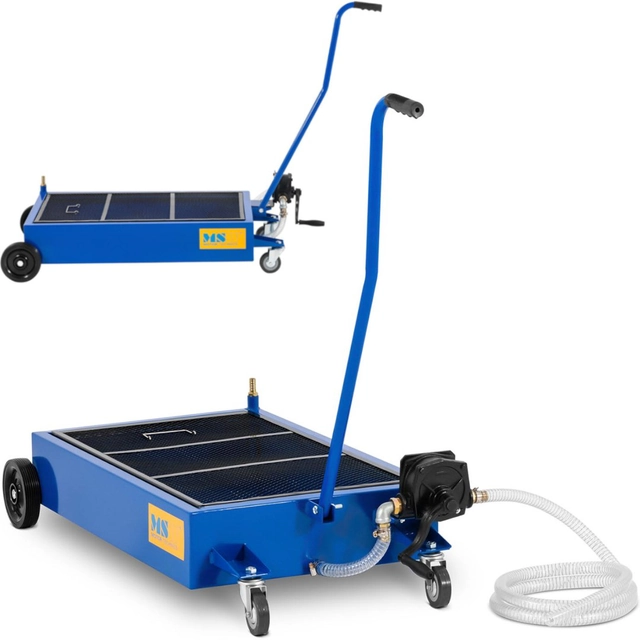 Drainer floor trolley for oil change with hand pump 20l/min 65 l