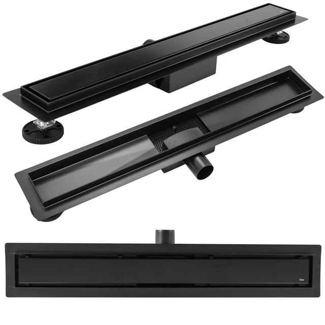 Dreno Linear REA Neox Preto 50