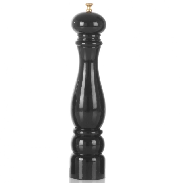 Dřevěný mlýnek na pepř HELICOIL černý 300mm - Hendi 469132
