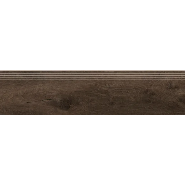 Drewnopodobne płytki schodowe 100x30 DESKA brąz