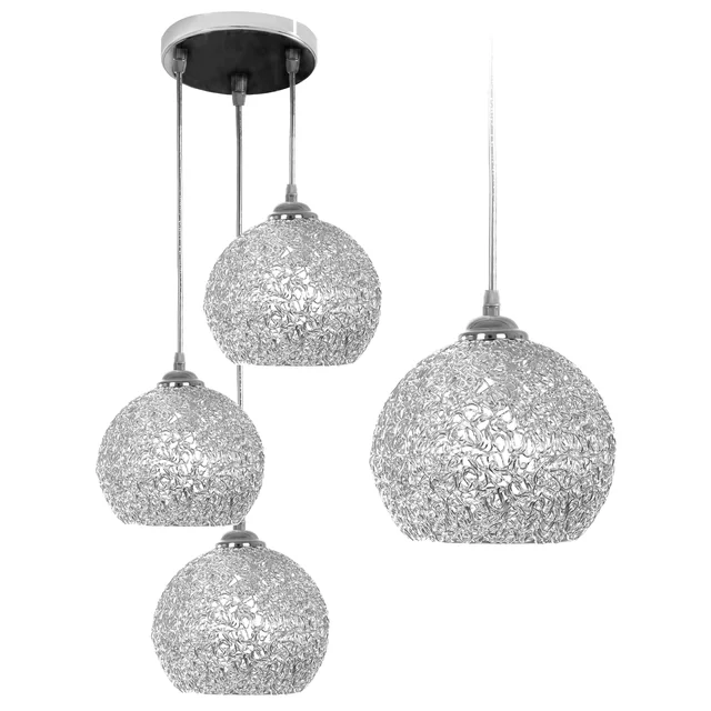 Drievoudige metalen hangende plafondlamp, app634-3cpr CHROOM