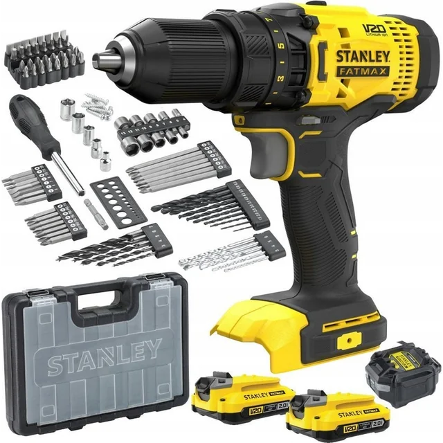 Дриль-шуруповерт Stanley SFMCD700D2A-QW 18 V 2 x акумулятор 2 Ah