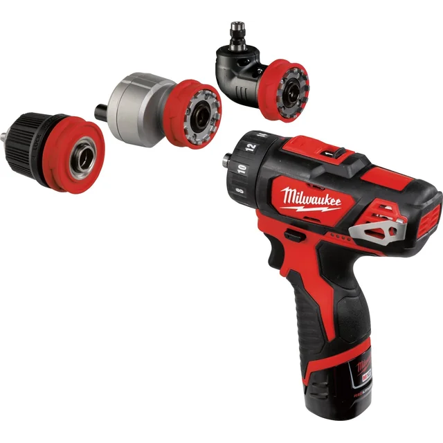 Дриль/шуруповерт Milwaukee M12 BDDXKIT-202C 12 V 2 x акумулятор 2 Ah