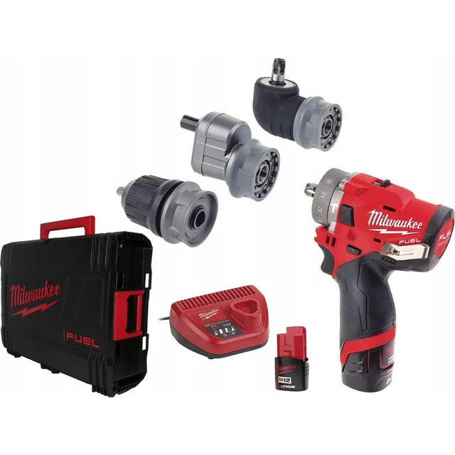 Дриль/шуруповерт Milwaukee M12 FPDXKIT-202X 12 V 2 x акумулятор 2 Ah