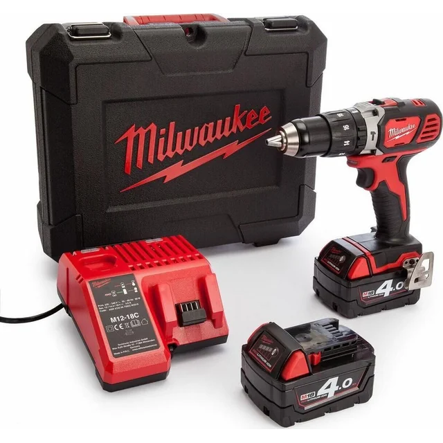 Дриль/шуруповерт Milwaukee M18 BPD-402C 18 V 2 x акумулятор 4 Ah