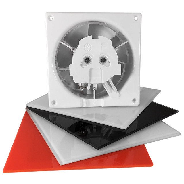 DRim 100 DTS home fan with removable decorative panels / wall and ceiling in a version with a delayed time switch, with a ball bearing / 01-063