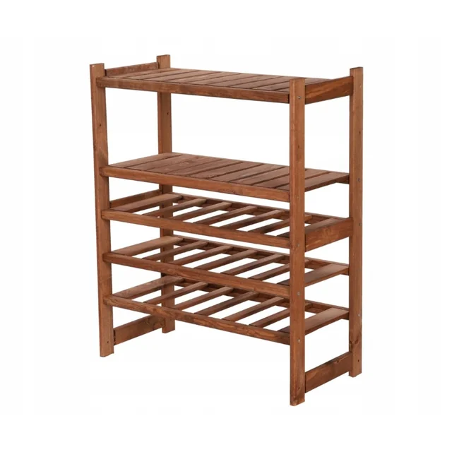 Дървен рафт за килер за вино LSR 5 shelves Br