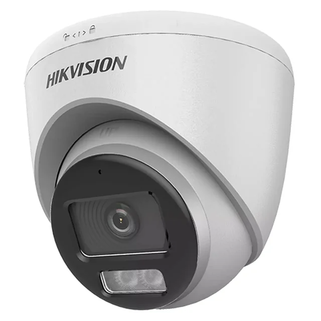 Dual Light analog camera 2MP, lens 2.8mm, IR 40m, White Light 40m, Microphone IP67 - HIKVISION DS-2CE72DF0T-LFS-2.8mm