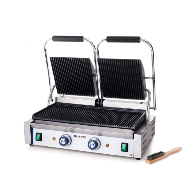 Dubbel gegroefde contactgrill 3,6kW Hendi