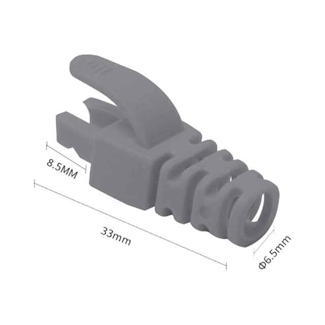 Dugóhüvely RJ45 szürke, 100 db. RJ45-CAP-GY