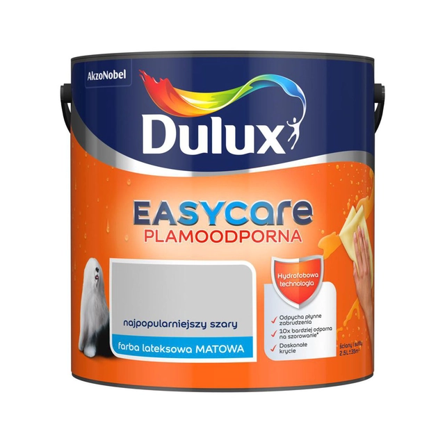 Dulux EasyCare βάφει το πιο δημοφιλές γκρι 2,5 l