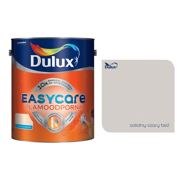 Dulux EasyCare effen grijsbeige verf 5 l