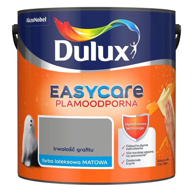 Dulux EasyCare Farbe Graphit Haltbarkeit 2,5 l