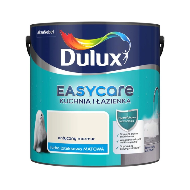 Dulux Easycare krāsas virtuve - vannas istabas antīkais marmors 2,5 l