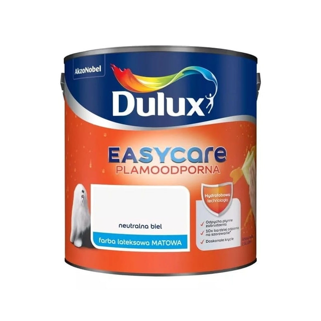 Dulux EasyCare neitrāla balta krāsa 5L
