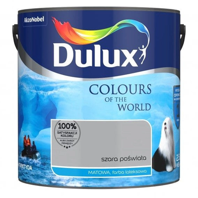 Dulux Kolory Świat emulsijas pelēks mirdzums 5 l