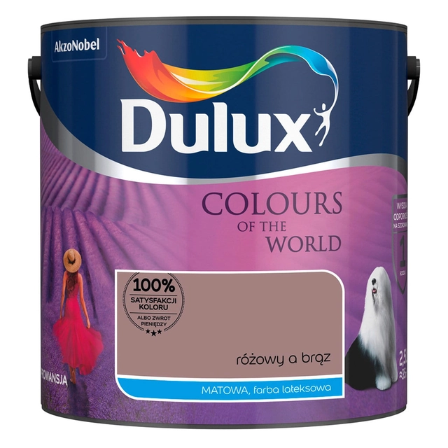 Dulux Kolory Świat emulsión rosa y marrón 2,5 l