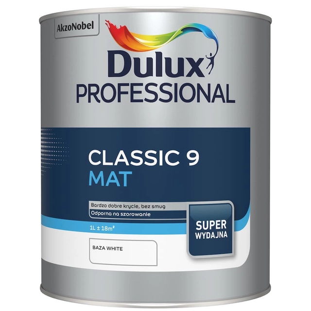 Dulux Professional Classic 9 mat hvid 2,18l