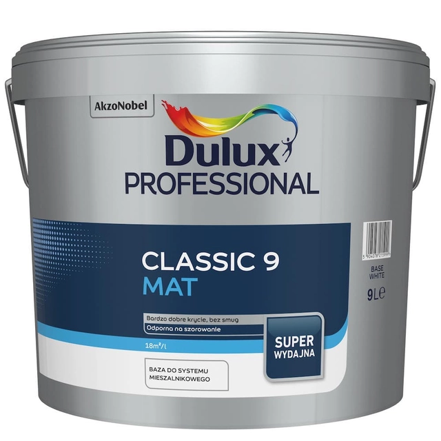 Dulux Professional Classic 9 Ματ Λευκό 9l