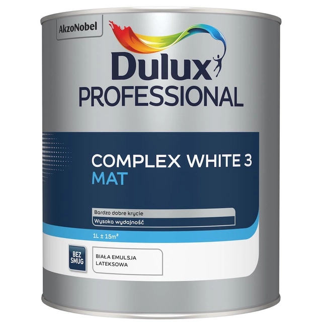 Dulux Professional COMPLEX ΛΕΥΚΟ 3 ΜΑΤ 1l