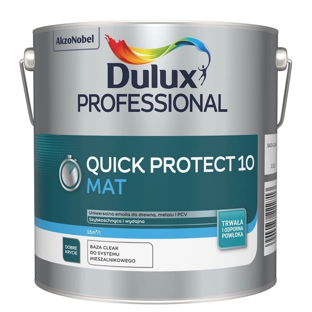Dulux Professional Quick Protect emaille 10 basis wit 2,18L