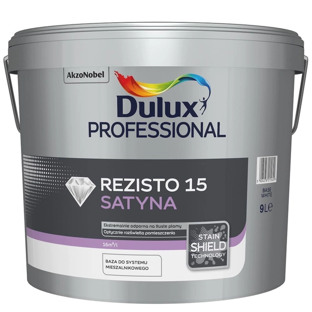 Dulux Professional REZISTO 15 SATIN Λευκό 9l