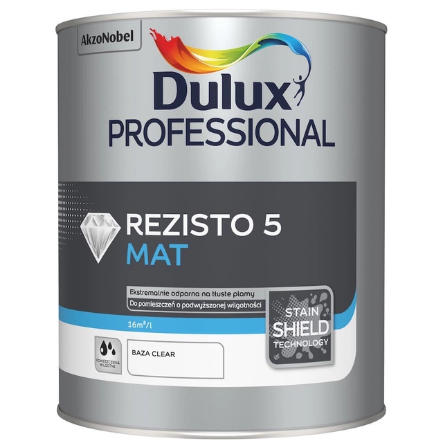 Dulux Professional REZISTO 5 MAT alus läbipaistev 0,84l