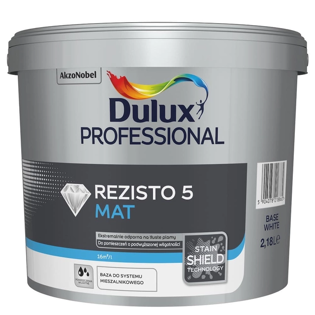 Dulux Professional REZISTO 5 MAT Balts 2,18l