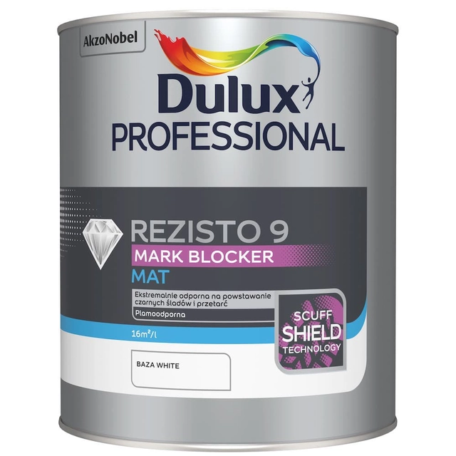 Dulux Professional REZISTO 9 BLOQUEADOR DE MARCAS Blanco 0,9l