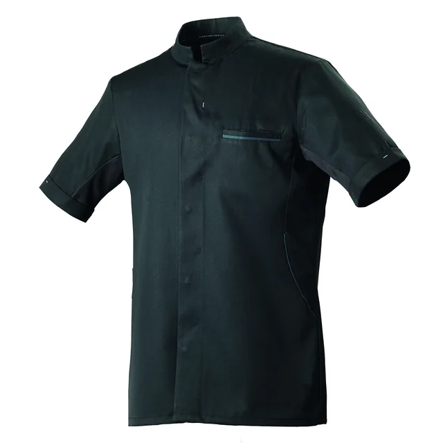 Dunes Chef's blouse short sleeve black size S