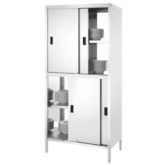 Durchreichegarderobe aus Edelstahl 80x70x180 Hendi 812402