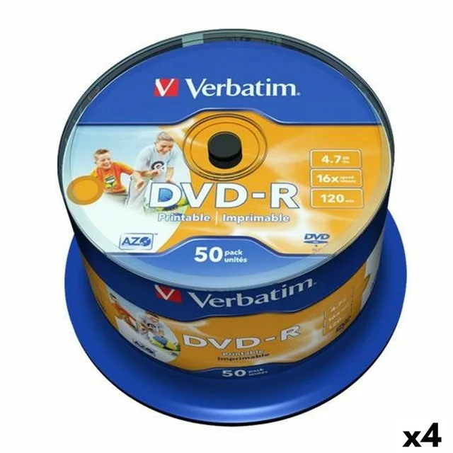 DVD-R doslovně 4,7 GB 16x (4 kusů)