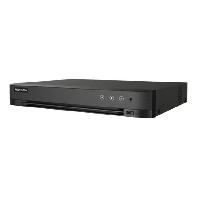 DVR 4K, 8 canais, AcuSense, 2 x HDD, áudio coaxial, reprodução inteligente, alarme - HIKVISION iDS-7208HTHI-M2-SA