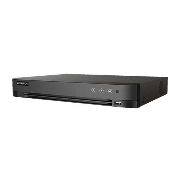 DVR 4K Canais de áudio AcuSense 4 sobre reprodução inteligente coaxial - Hikvision iDS-7204HTHI-M1-S