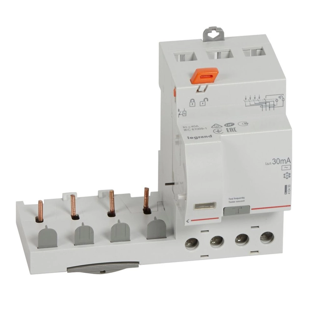DX3 current protection relay 4P 400V ~ AC 40A 30mA