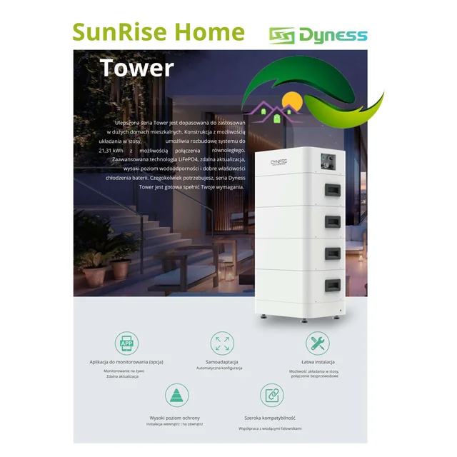 Dyness Tower energiatároló rendszer T10 10.65kWh