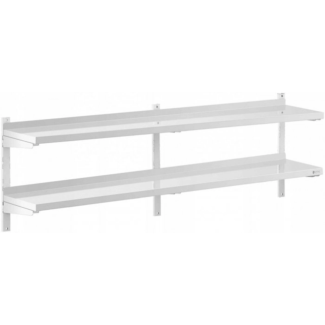 Hanging shelf - 2 countertops - 200 x 30 cm ROYAL CATERING 10011456 RCWR-2000.3