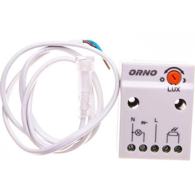 Orno Twilight sensor with external probe 2300W 2-100lx IP65/IP20 white (OR-CR-233)